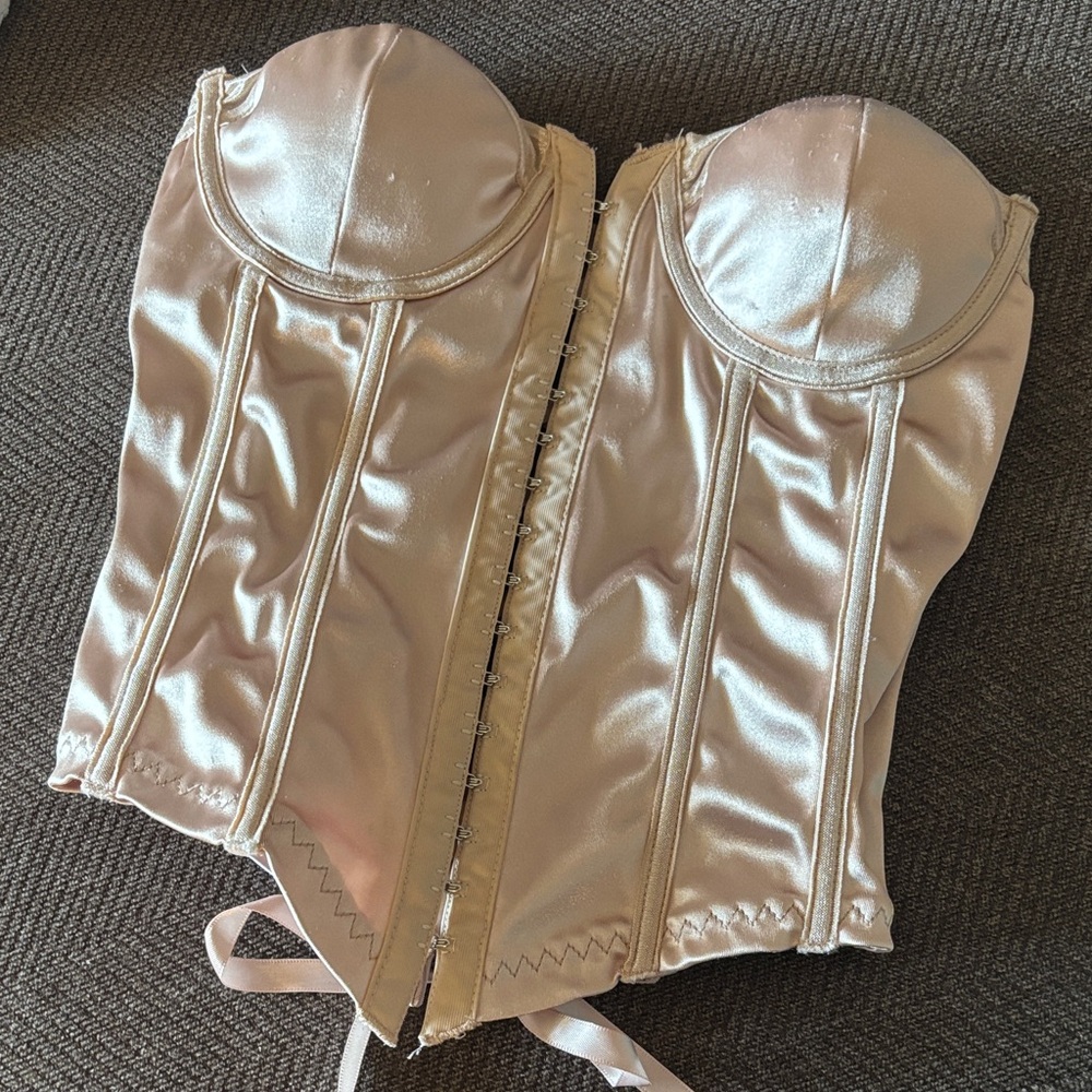 Forever 21 Blush Satin Bustier sz small